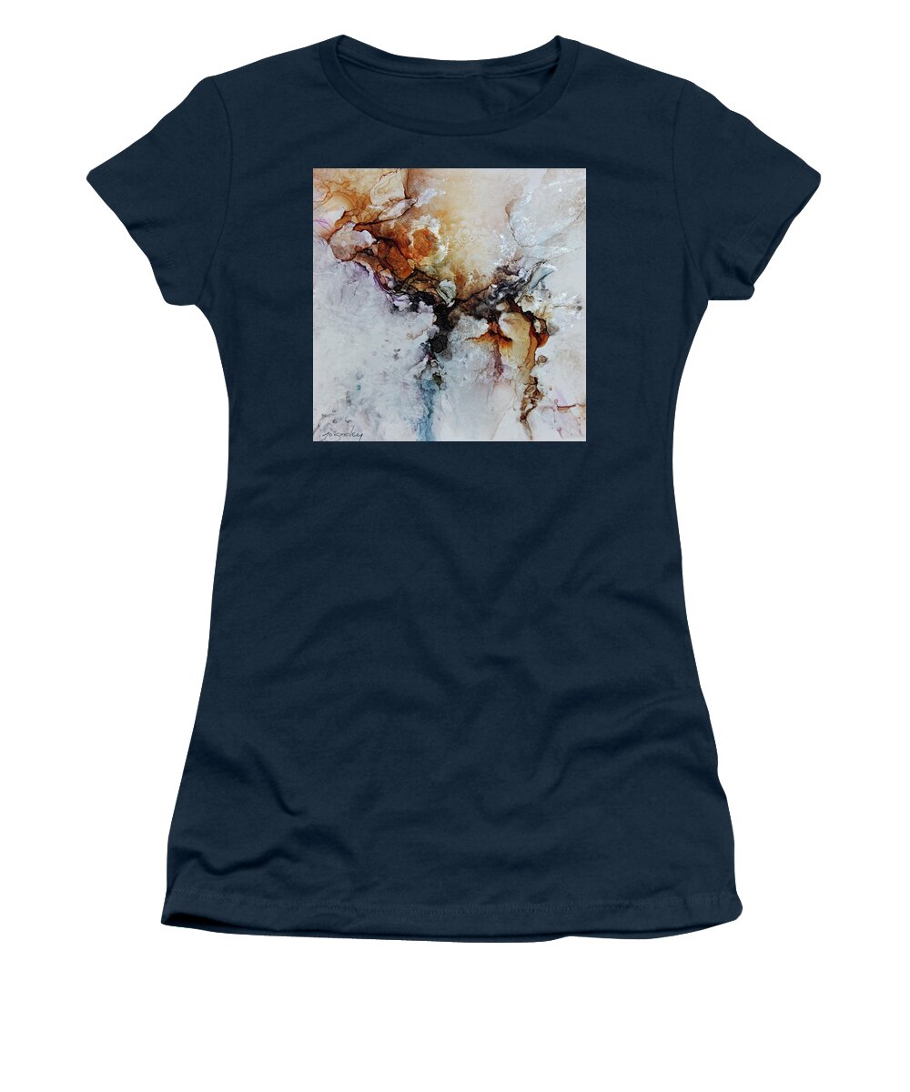Cosmic Women's T-Shirt featuring the ceramic art Cosmic Blast by Jo Smoley