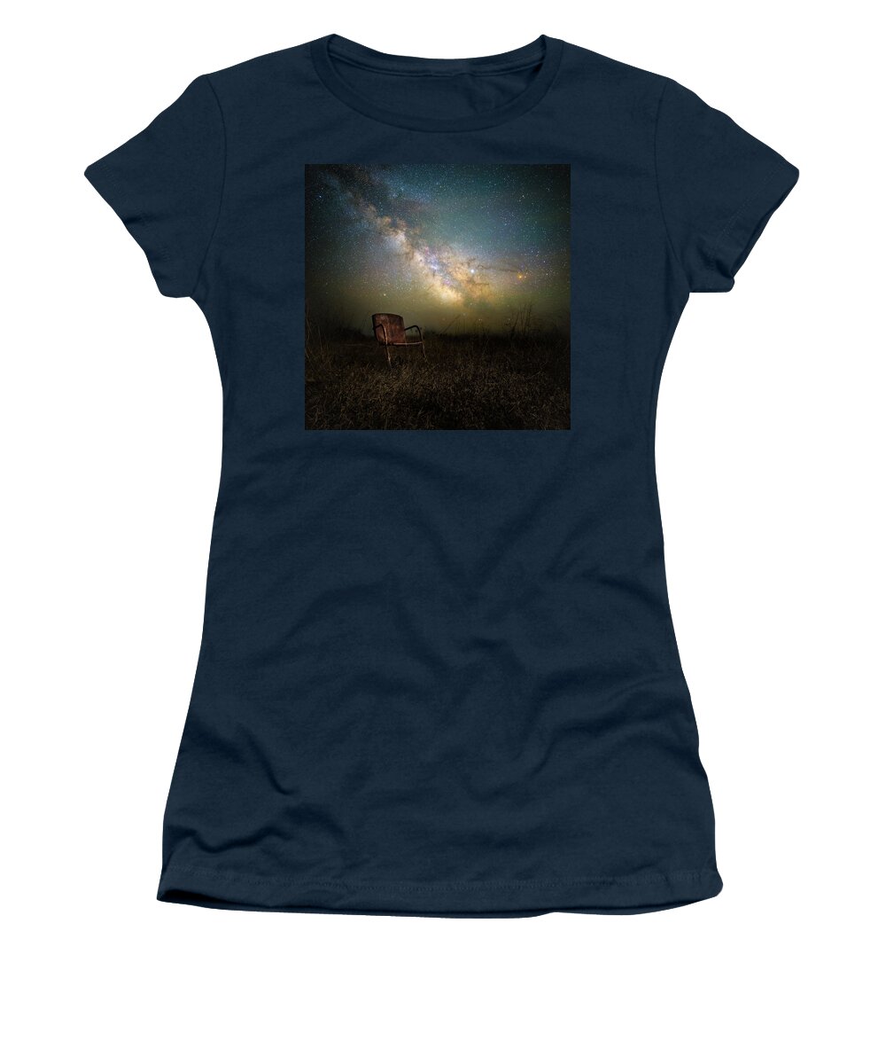 Milky Way Women's T-Shirt featuring the photograph Country Planetarium by Aaron J Groen