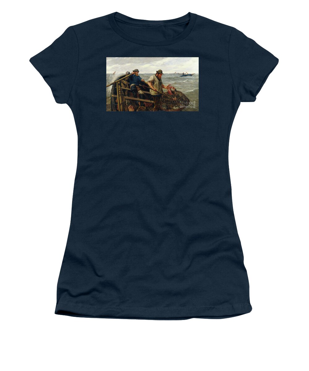 Crab Fishing Women's T-Shirt featuring the painting Crabbers, 1876 by James Clarke Hook