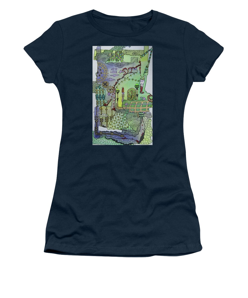 Cruise Women's T-Shirt featuring the painting Cruising by Anita Hillsley