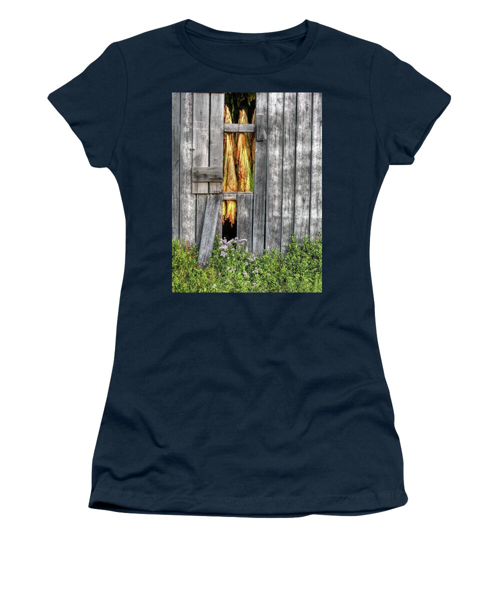 Tobacco Women's T-Shirt featuring the photograph Curing Time by Randall Dill