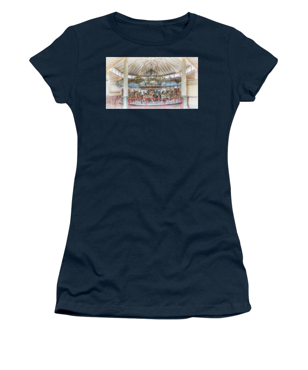 Carousel Women's T-Shirt featuring the photograph Dentzel Carousel by Susan Rissi Tregoning
