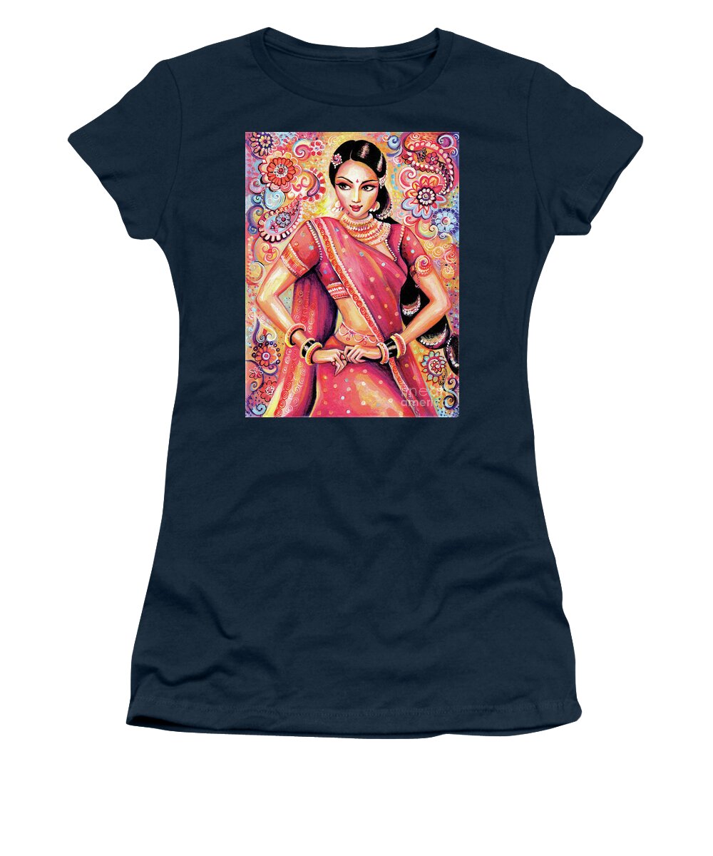 Indian Dancer Women's T-Shirt featuring the painting Devika Dance by Eva Campbell