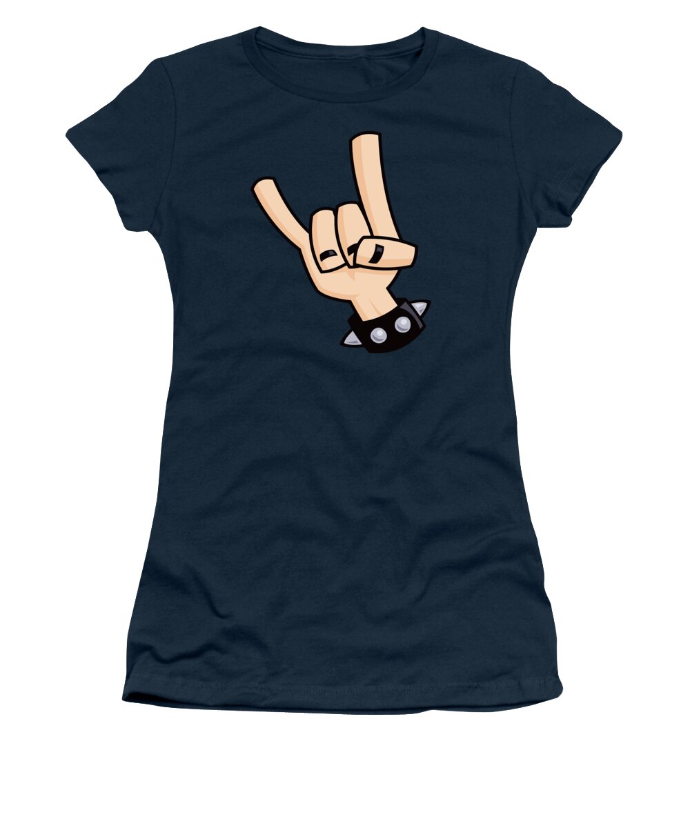 Rock Women's T-Shirt featuring the digital art Devil Horns by John Schwegel