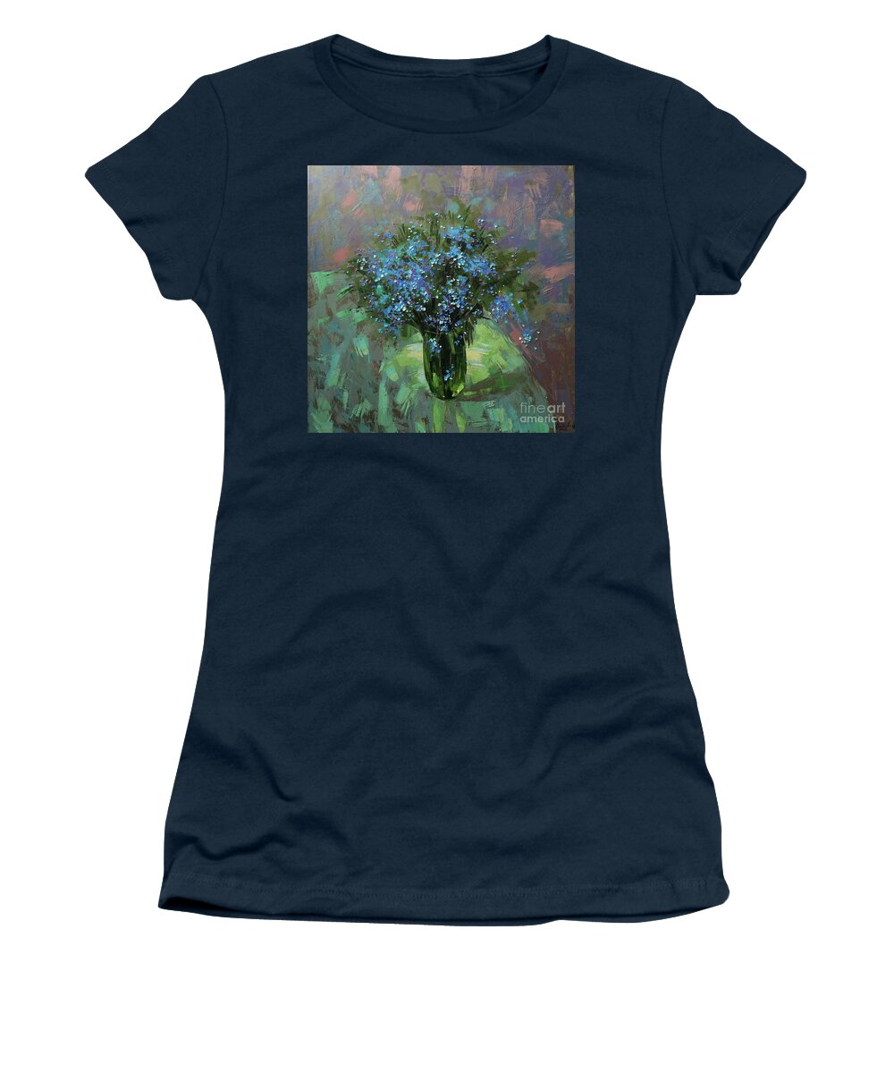 Canvas Women's T-Shirt featuring the painting Do not forget by Anastasija Kraineva