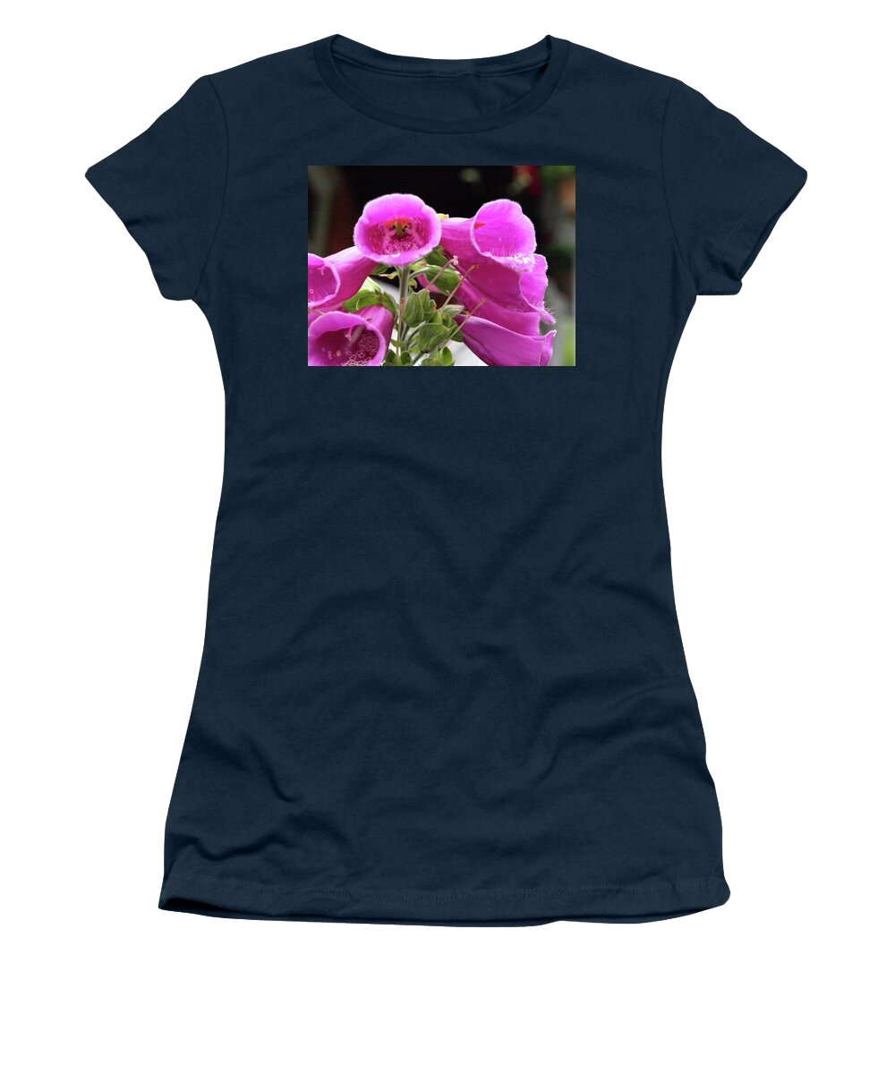 Fox Glove Women's T-Shirt featuring the photograph Down the Throat by Jeffrey Peterson