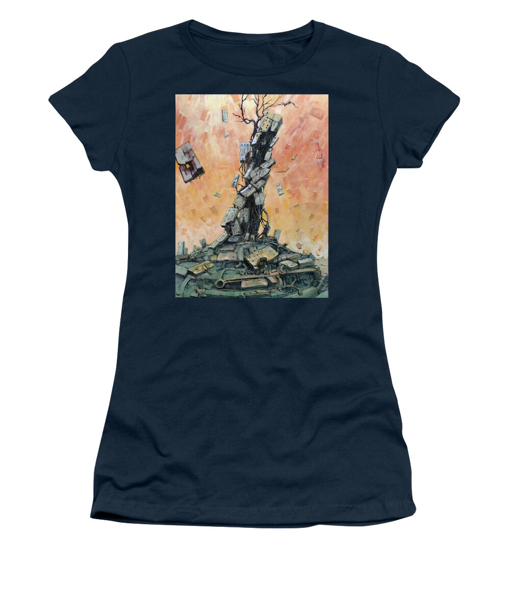 Surreal Women's T-Shirt featuring the painting Dropped Call by William Stoneham