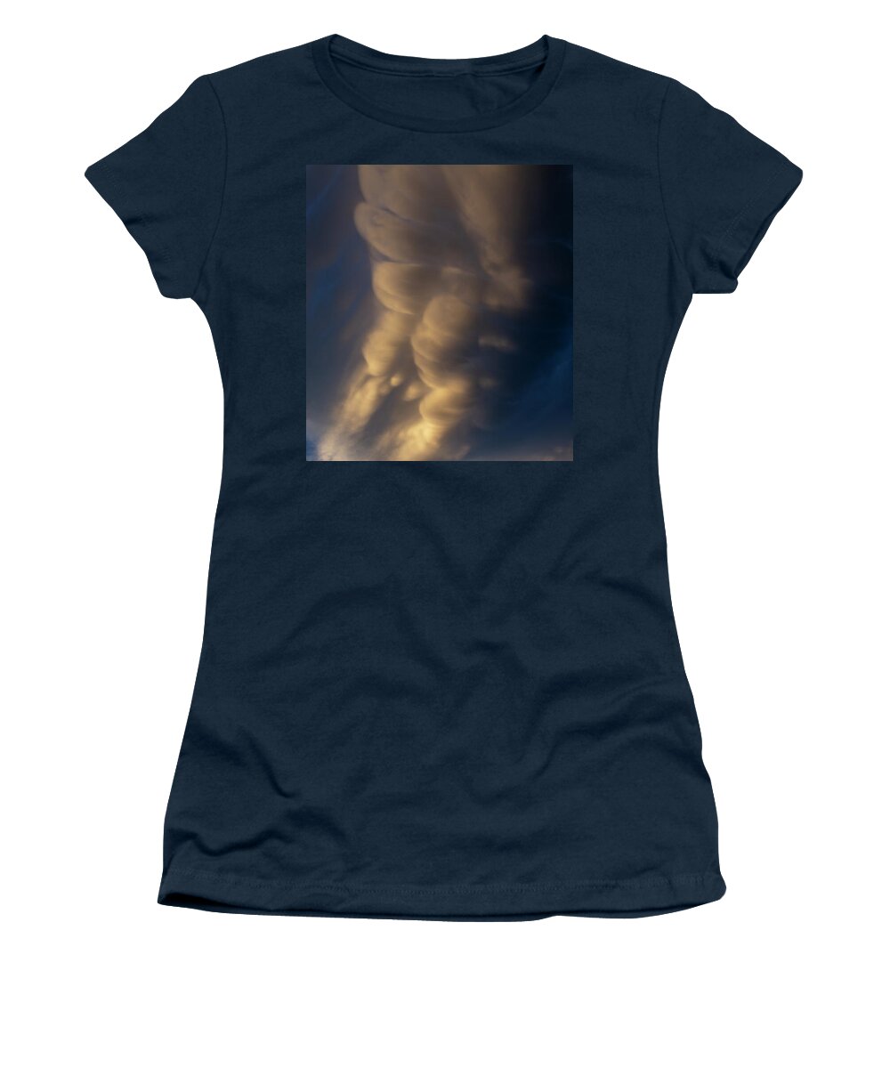 Nebraskasc Women's T-Shirt featuring the photograph Dying Thunderstorms at Sunset 016 by NebraskaSC