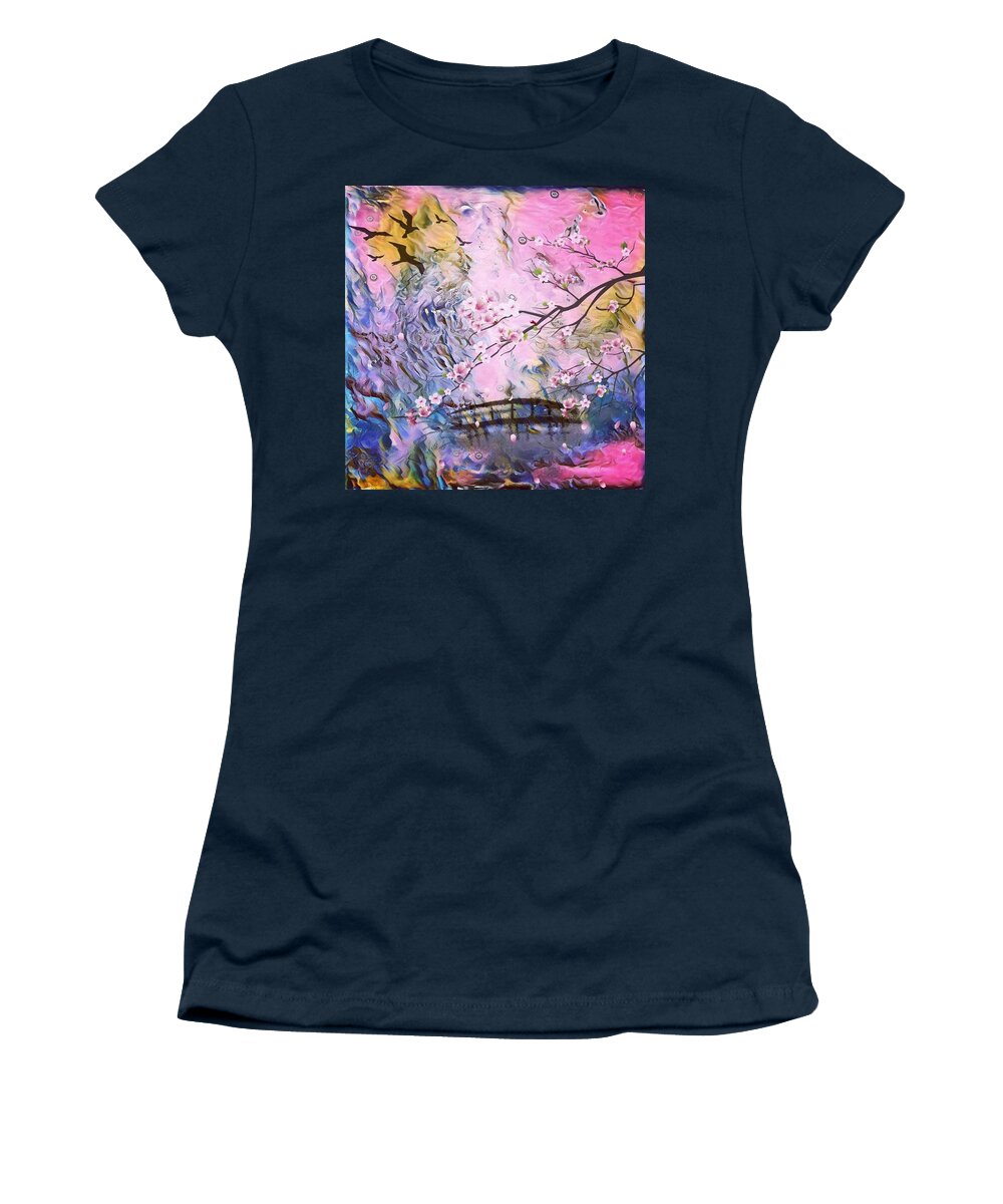 Spring Women's T-Shirt featuring the mixed media Early Spring by Susanne Baumann