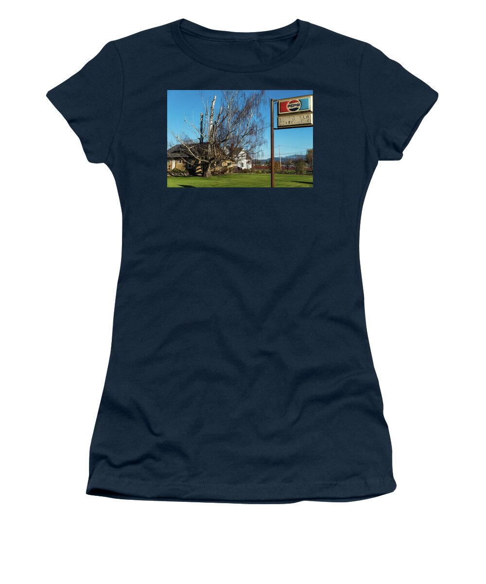 Evergreen Golf Course Women's T-Shirt featuring the photograph Evergreen Golf Course by Tom Cochran