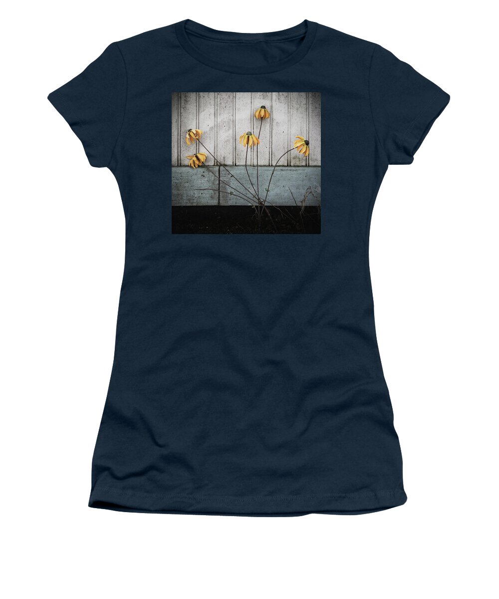 Flowers Women's T-Shirt featuring the photograph Fake Wilted Flowers by Steve Stanger
