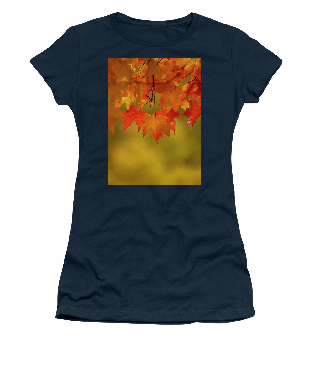 New England Women's T-Shirt featuring the photograph Fall Leaves by Rob Davies