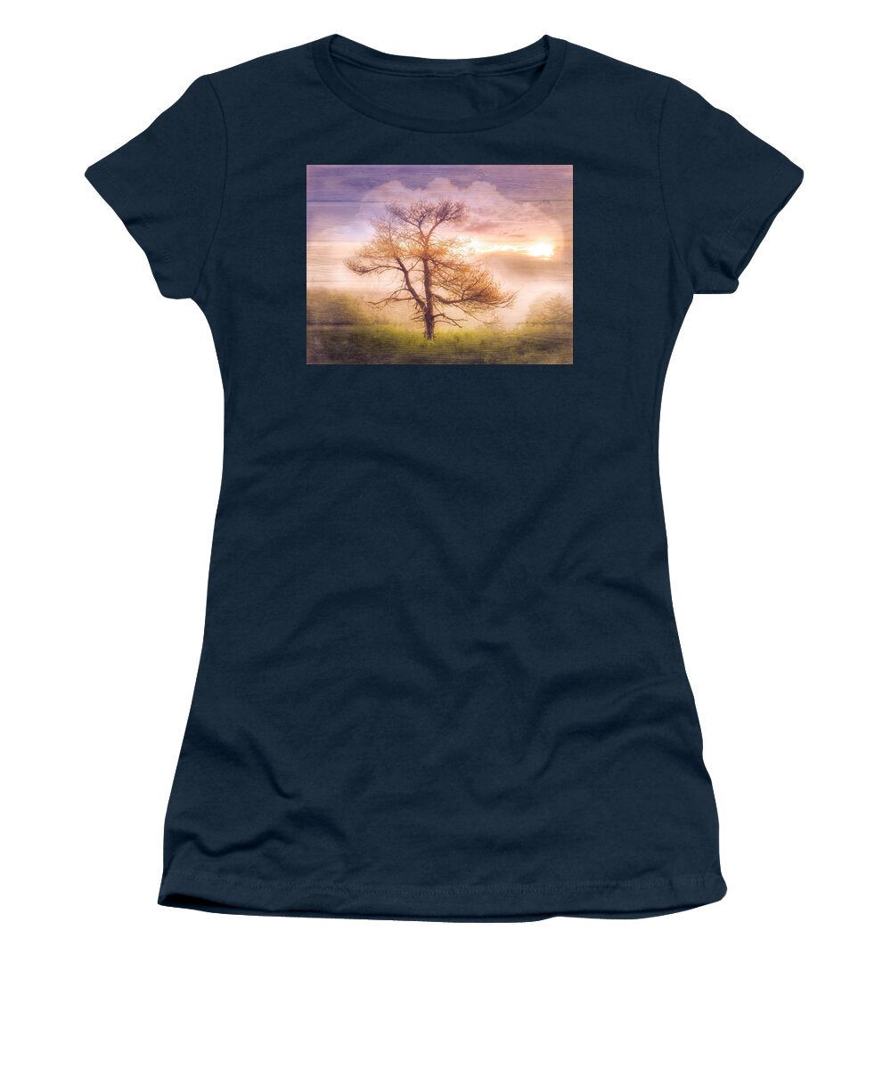 Carolina Women's T-Shirt featuring the photograph Fall Mists by Debra and Dave Vanderlaan