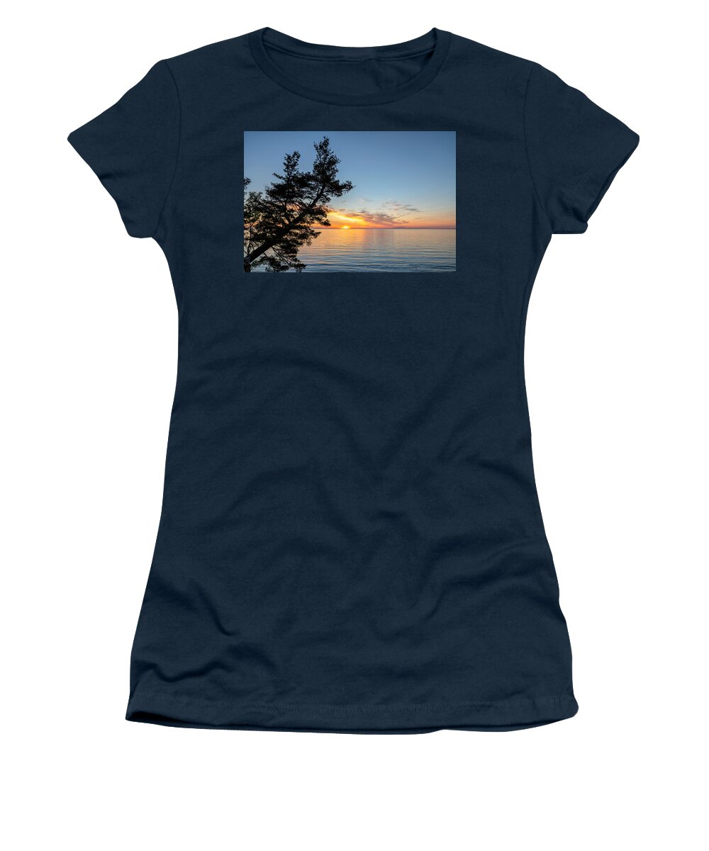 Sunset Women's T-Shirt featuring the photograph Fallen Tree by Rod Best