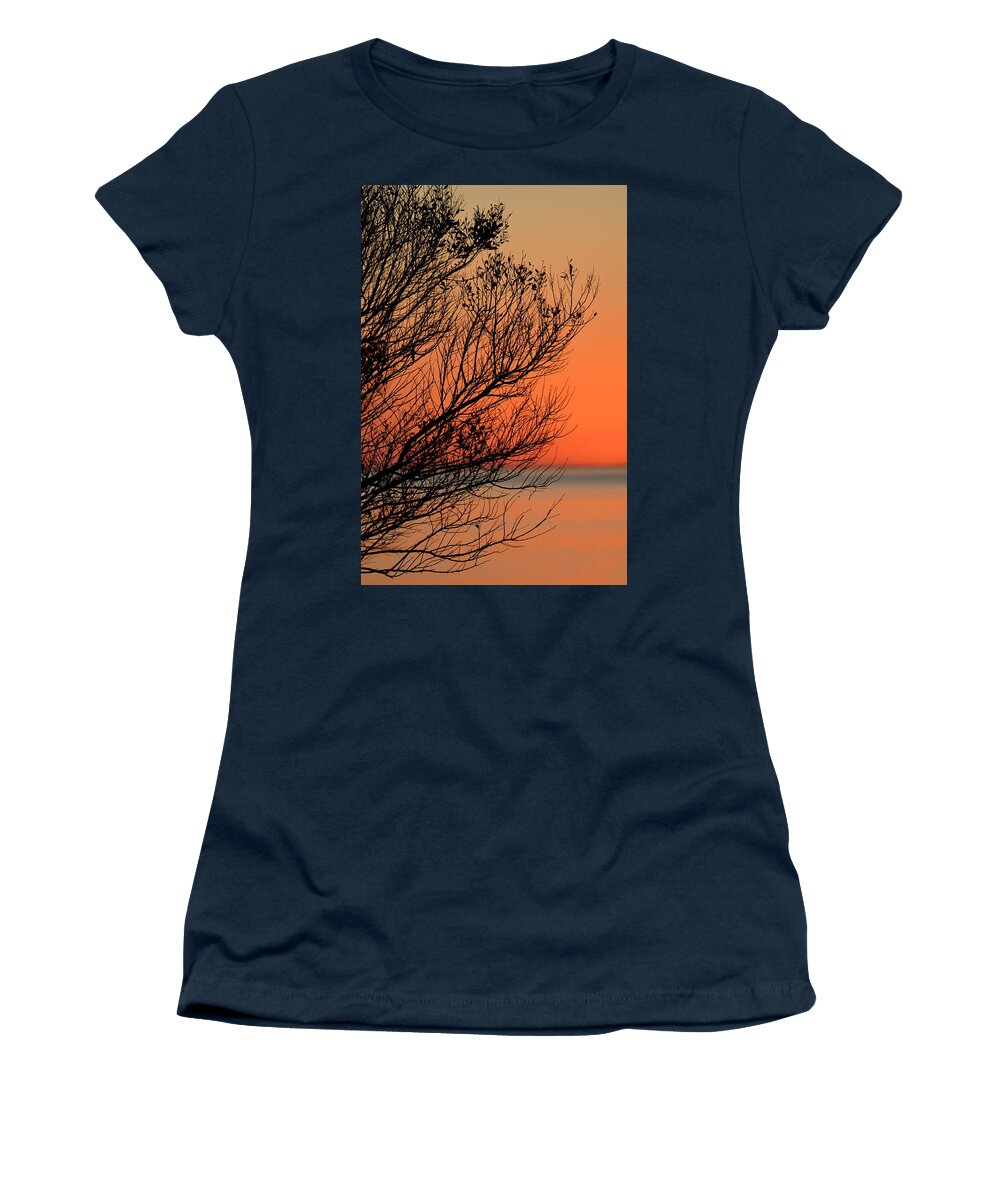Sunset Women's T-Shirt featuring the photograph Fiery Sunset at St. Marks by Carla Parris