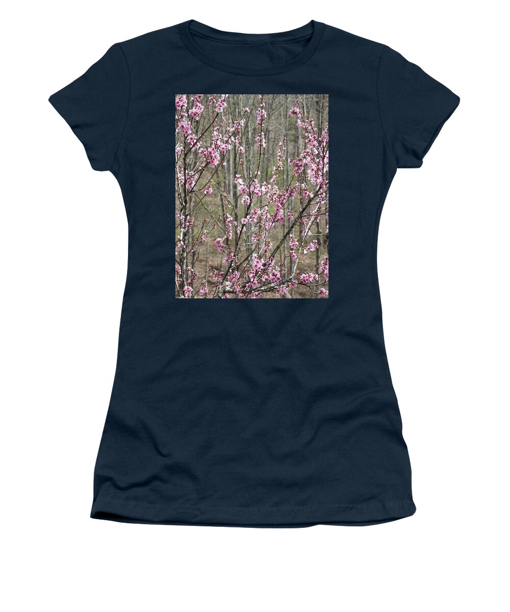 Flowers Women's T-Shirt featuring the photograph Floral Curtain by Kathy Chism