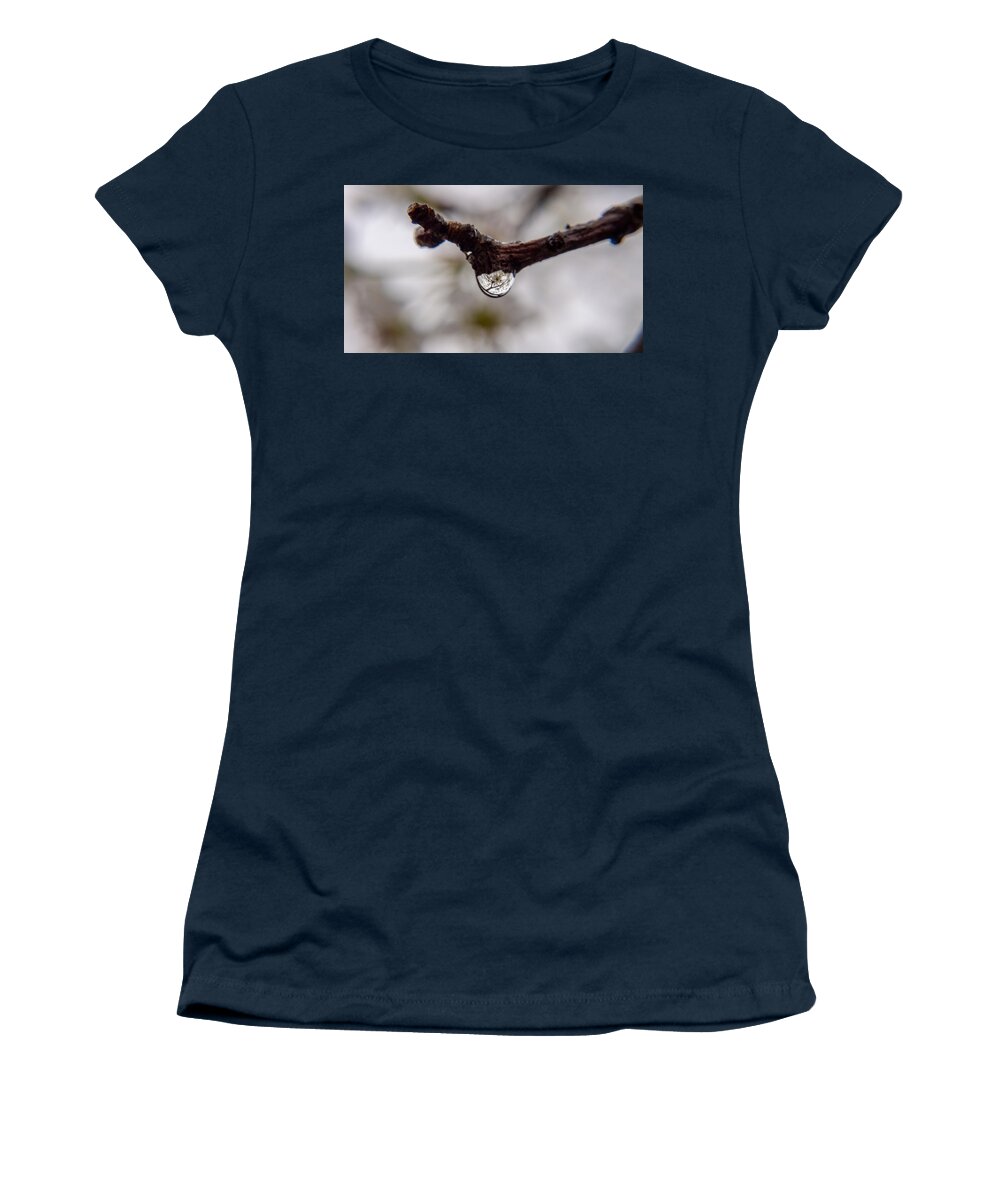 Raindrop Women's T-Shirt featuring the photograph Focus on Possibilities by Ivars Vilums