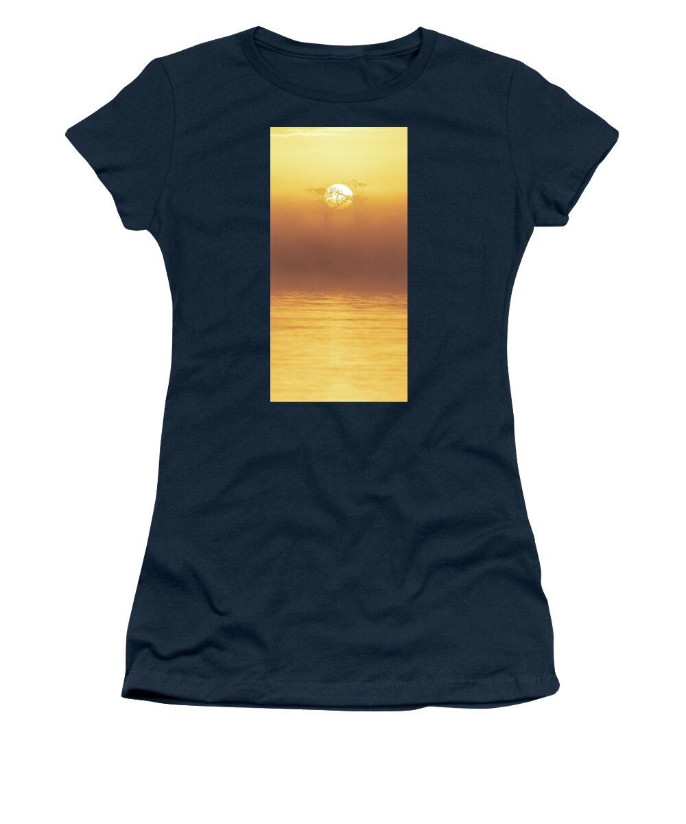 Central Florida Women's T-Shirt featuring the photograph Foggy Wetlands Sunrise by Stefan Mazzola