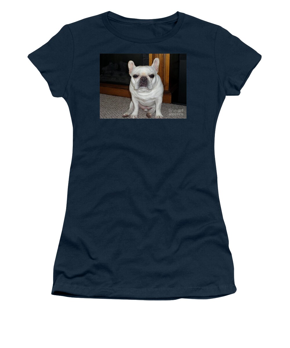 Frenchie Women's T-Shirt featuring the photograph Frenchie by Barbra Telfer