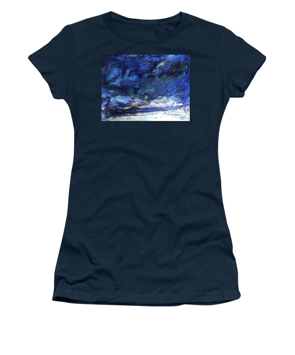 Galaxy Women's T-Shirt featuring the painting Galactica by Medge Jaspan