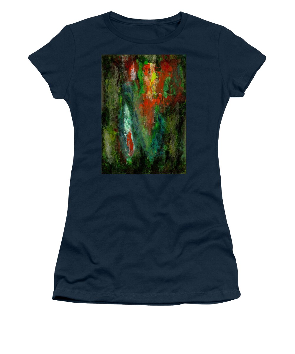 Gamma 52 Women's T-Shirt featuring the painting Gamma #52 Abstract by Sensory Art House