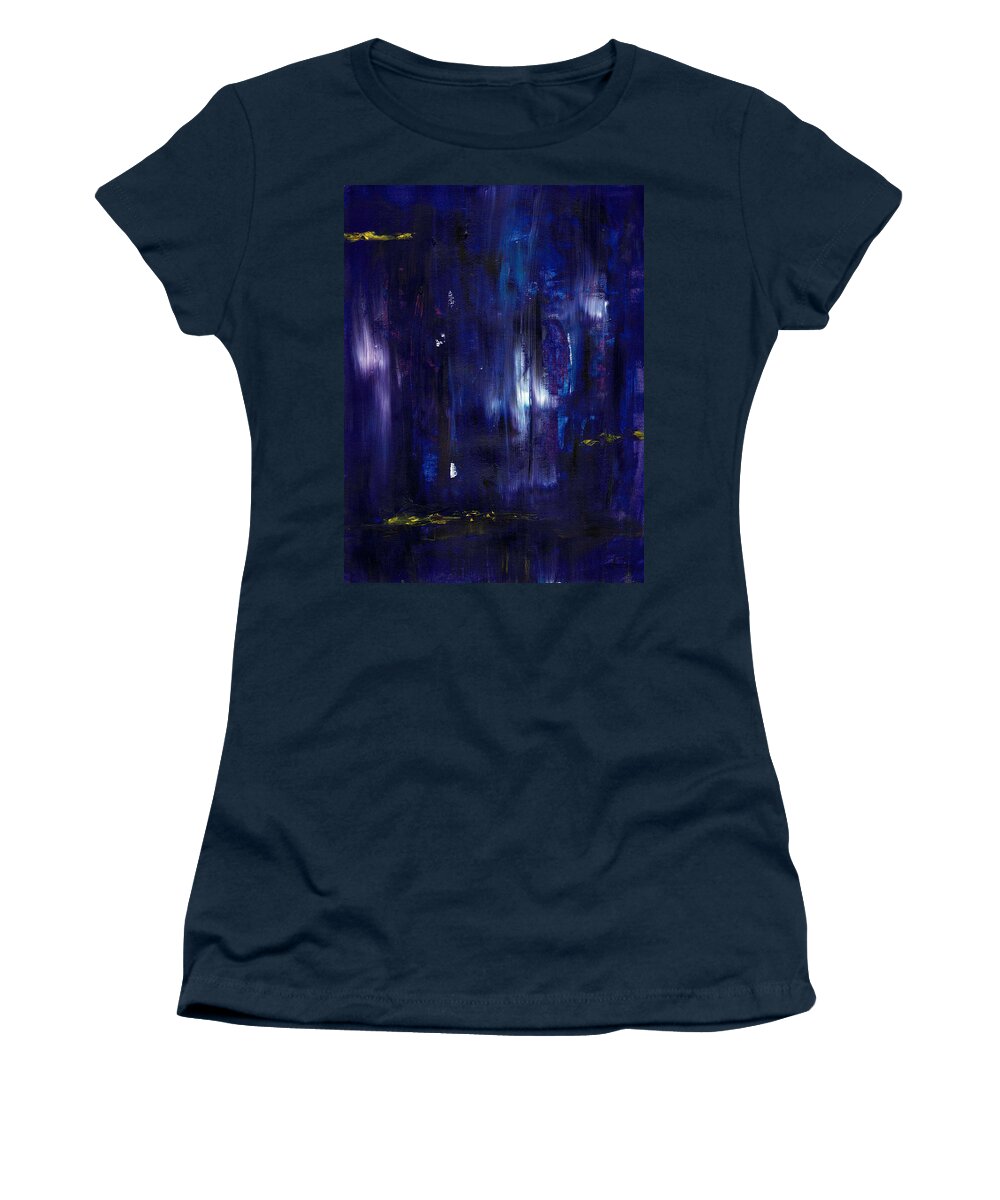 Gamma68 Women's T-Shirt featuring the painting Gamma #68 Abstract by Sensory Art House