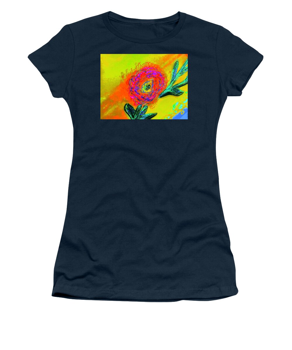 Garland Women's T-Shirt featuring the painting Garland Flower by Debra Grace Addison