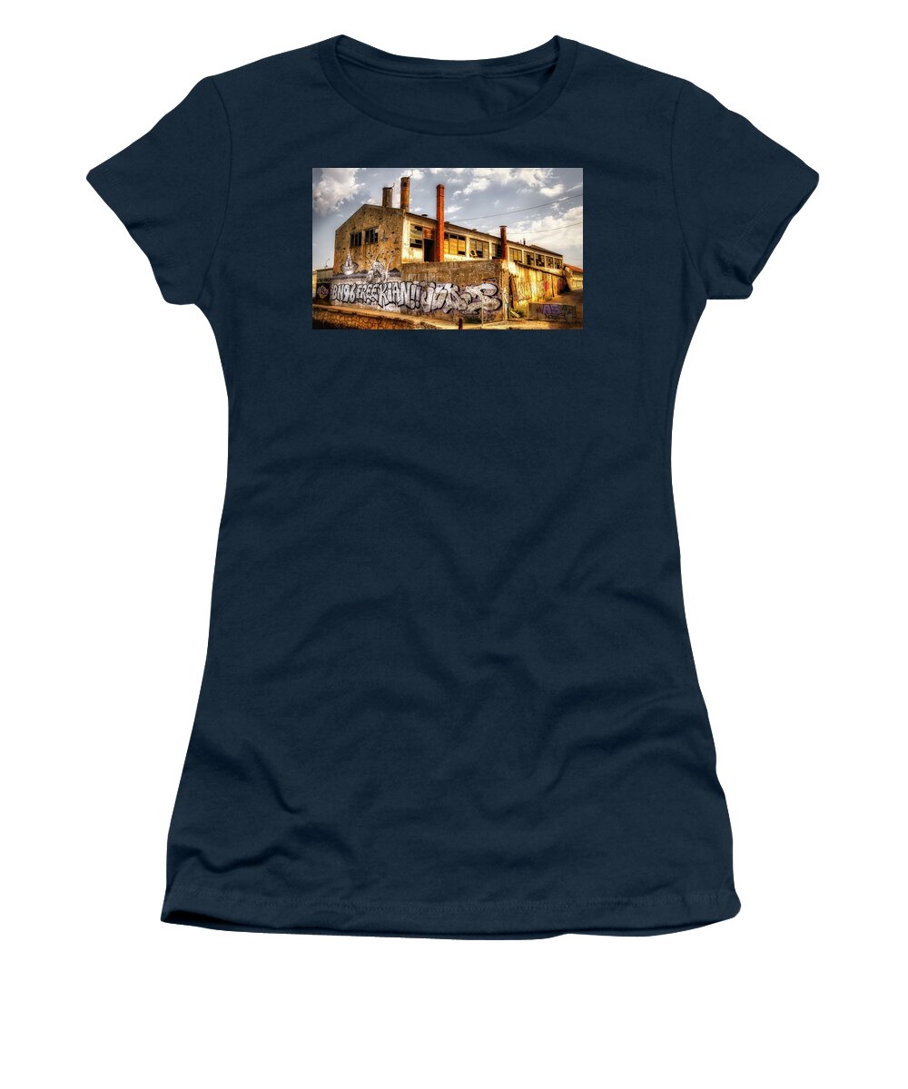 Abandoned Women's T-Shirt featuring the photograph Ghost factory by Micah Offman