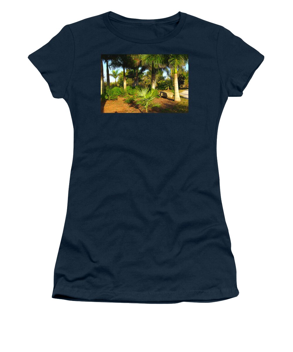 Palm Trees Women's T-Shirt featuring the photograph Glorious Palms by Zalman Latzkovich