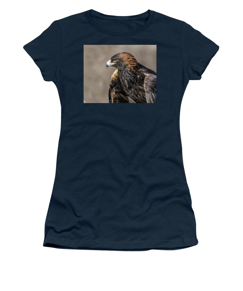 Birds Women's T-Shirt featuring the photograph Golden Eagle Profile by Dawn Key