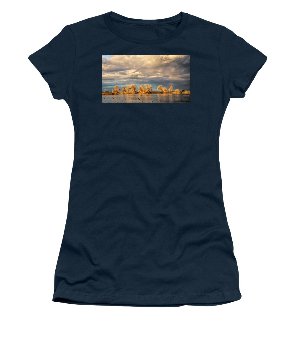 California Women's T-Shirt featuring the photograph Golden Hour in the Refuge by Cheryl Strahl