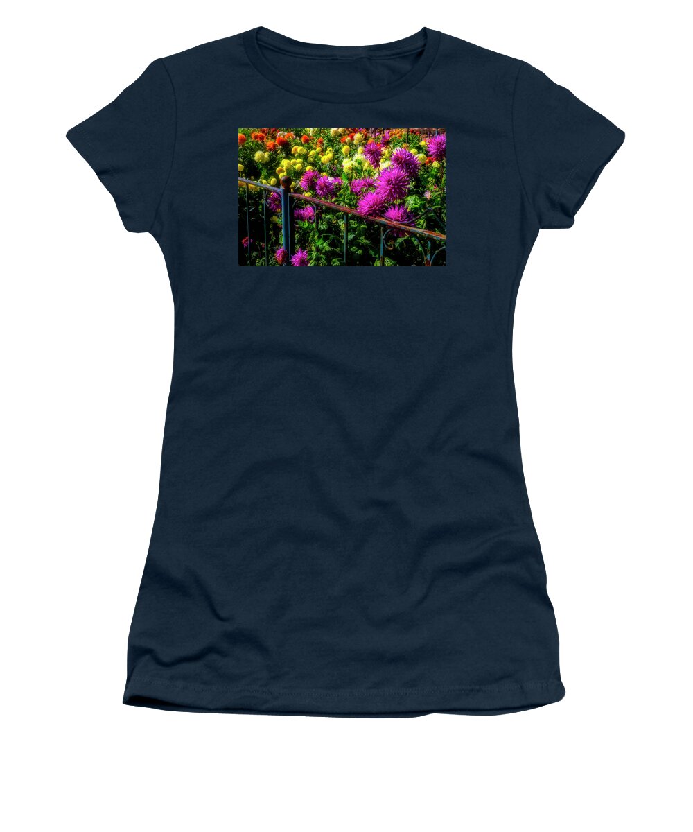 Mood Women's T-Shirt featuring the photograph Gorgeous Dahlia Garden by Garry Gay