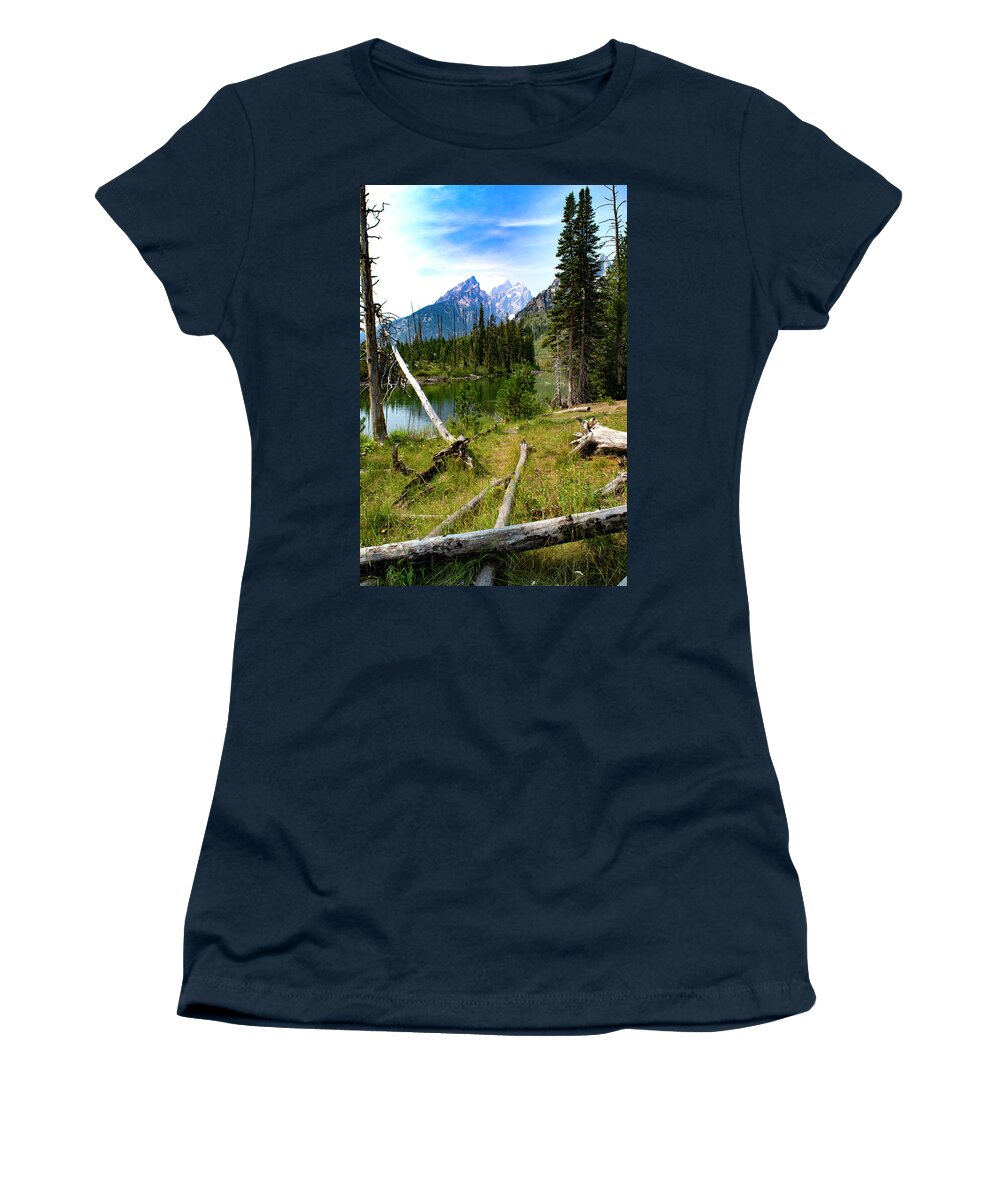 Lake Women's T-Shirt featuring the photograph Grand Teton National Park by Bonnie Bruno