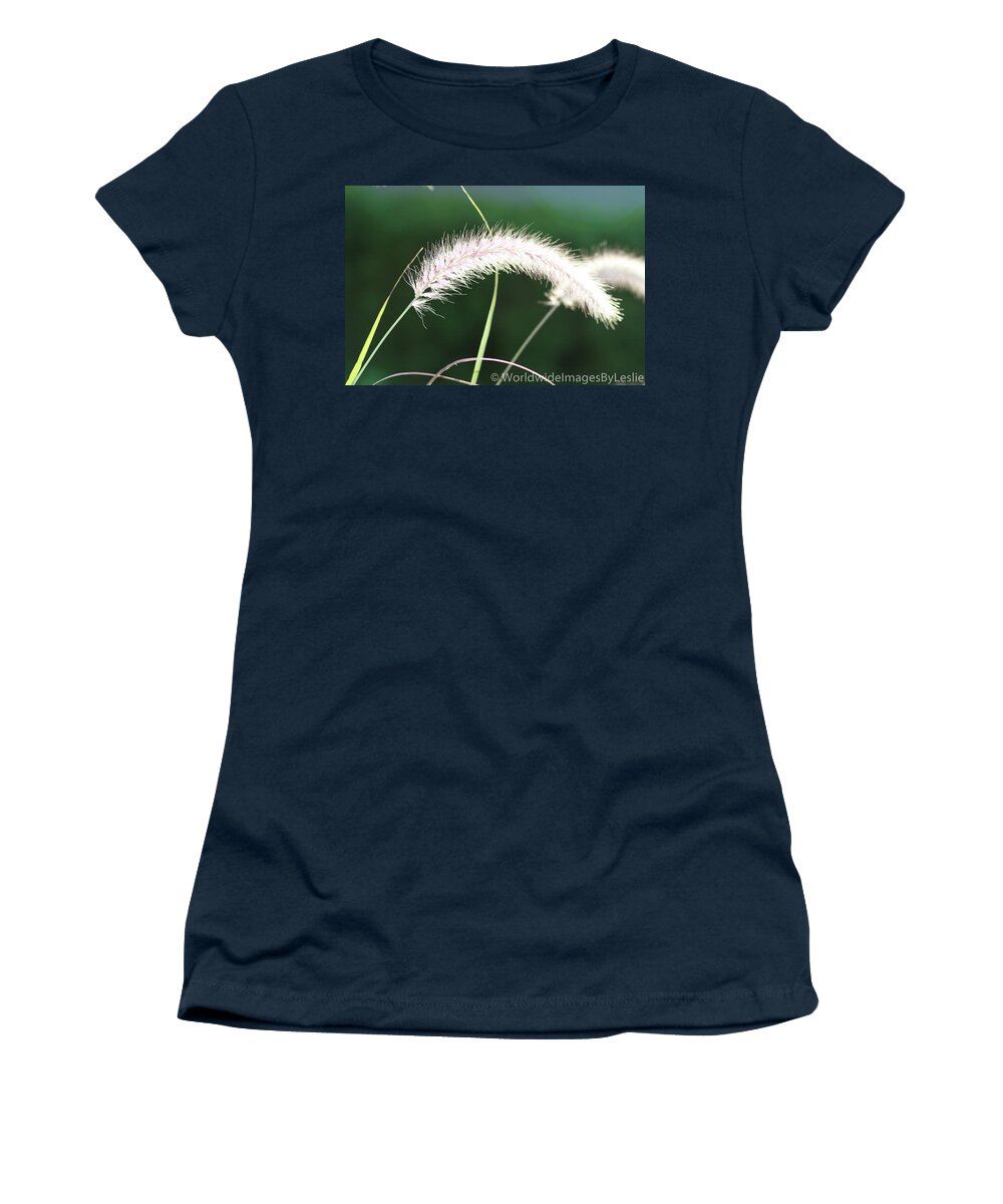 Gardens Women's T-Shirt featuring the photograph Grass in Sunlight by Leslie Struxness