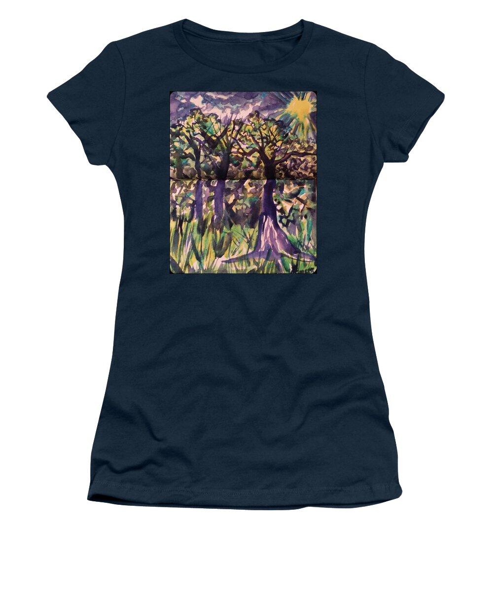 Grove Women's T-Shirt featuring the painting Grove by Angela Weddle