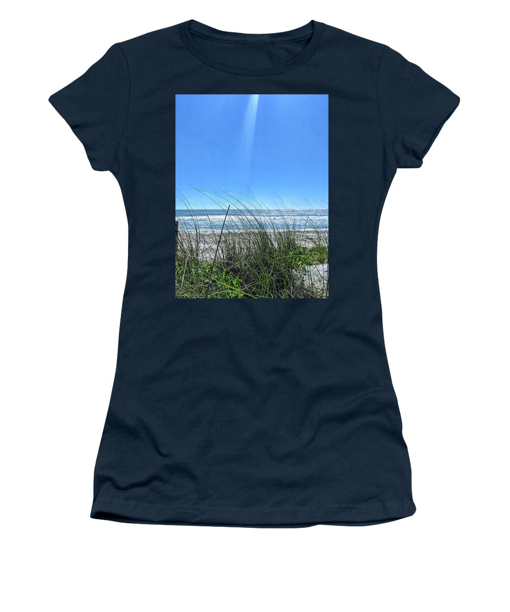 Beach Women's T-Shirt featuring the photograph Gulf Breeze by Portia Olaughlin