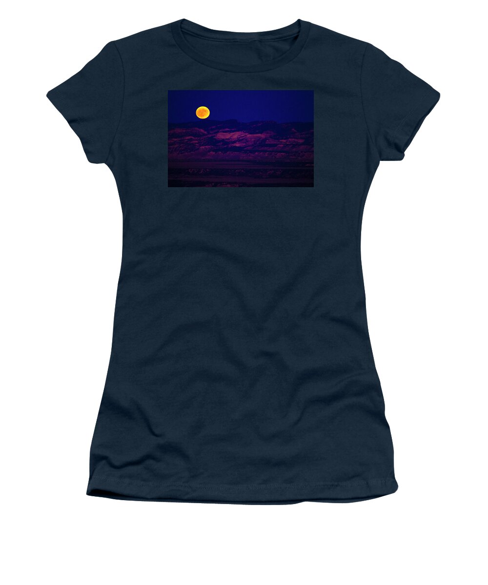 Moon Women's T-Shirt featuring the photograph Harvest Moon over Bryce Canyon #2 by Jonathan Thompson