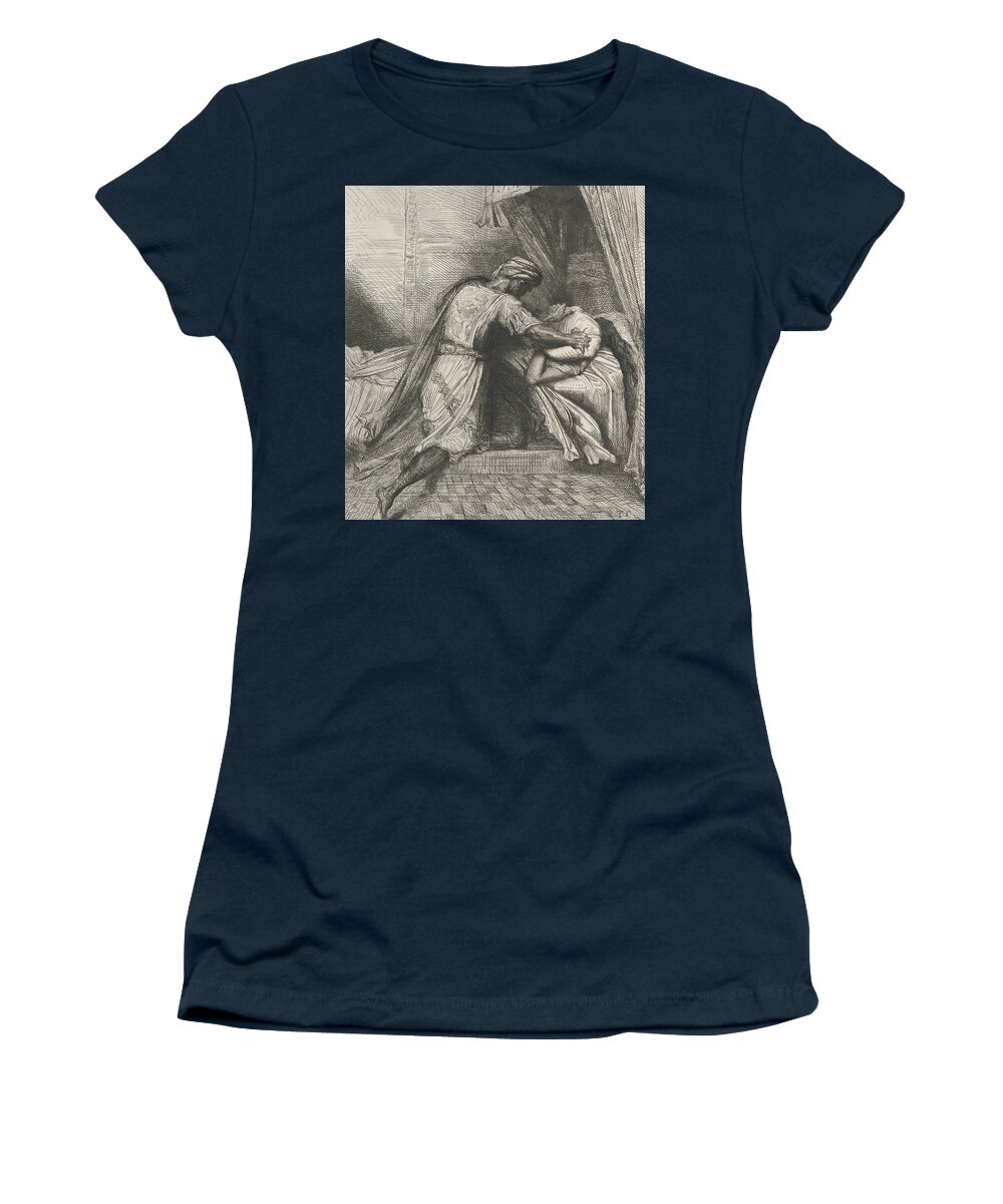 19th Century Art Women's T-Shirt featuring the relief He Smothers Her by Theodore Chasseriau