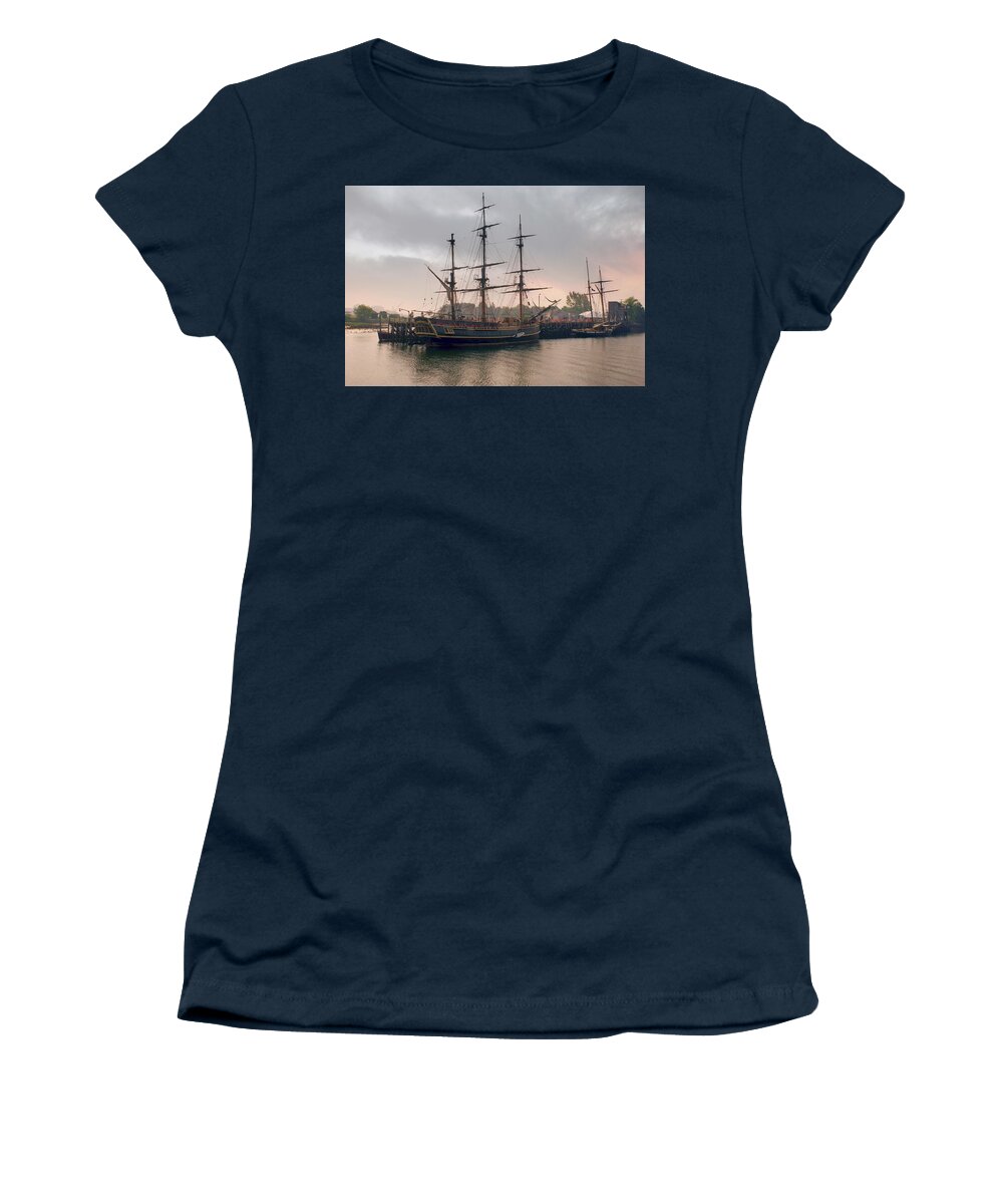 Ship Women's T-Shirt featuring the photograph HMS Bounty by Lois Lepisto