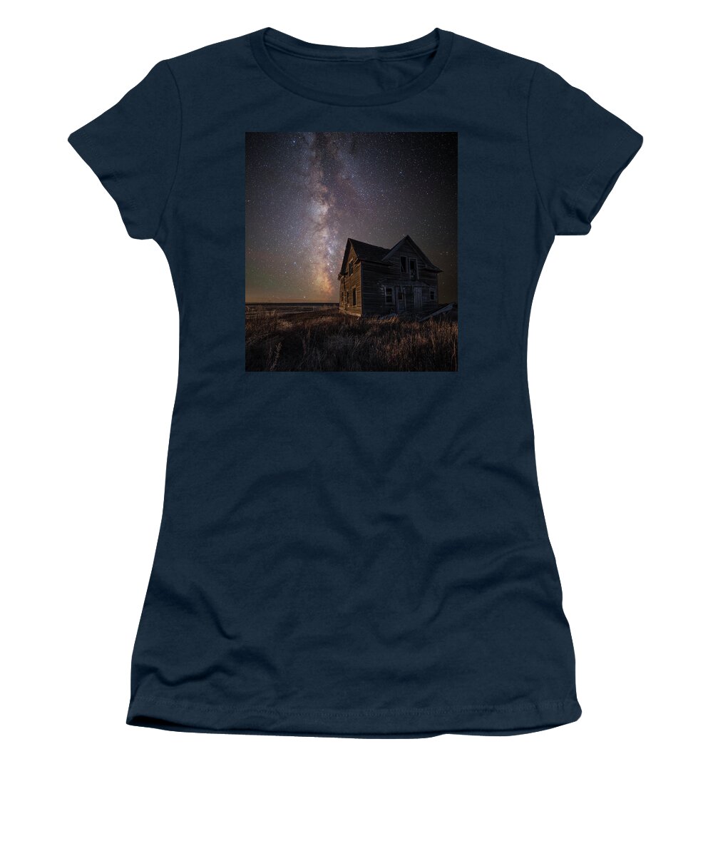 Milky Way Women's T-Shirt featuring the photograph Homesick by Aaron J Groen