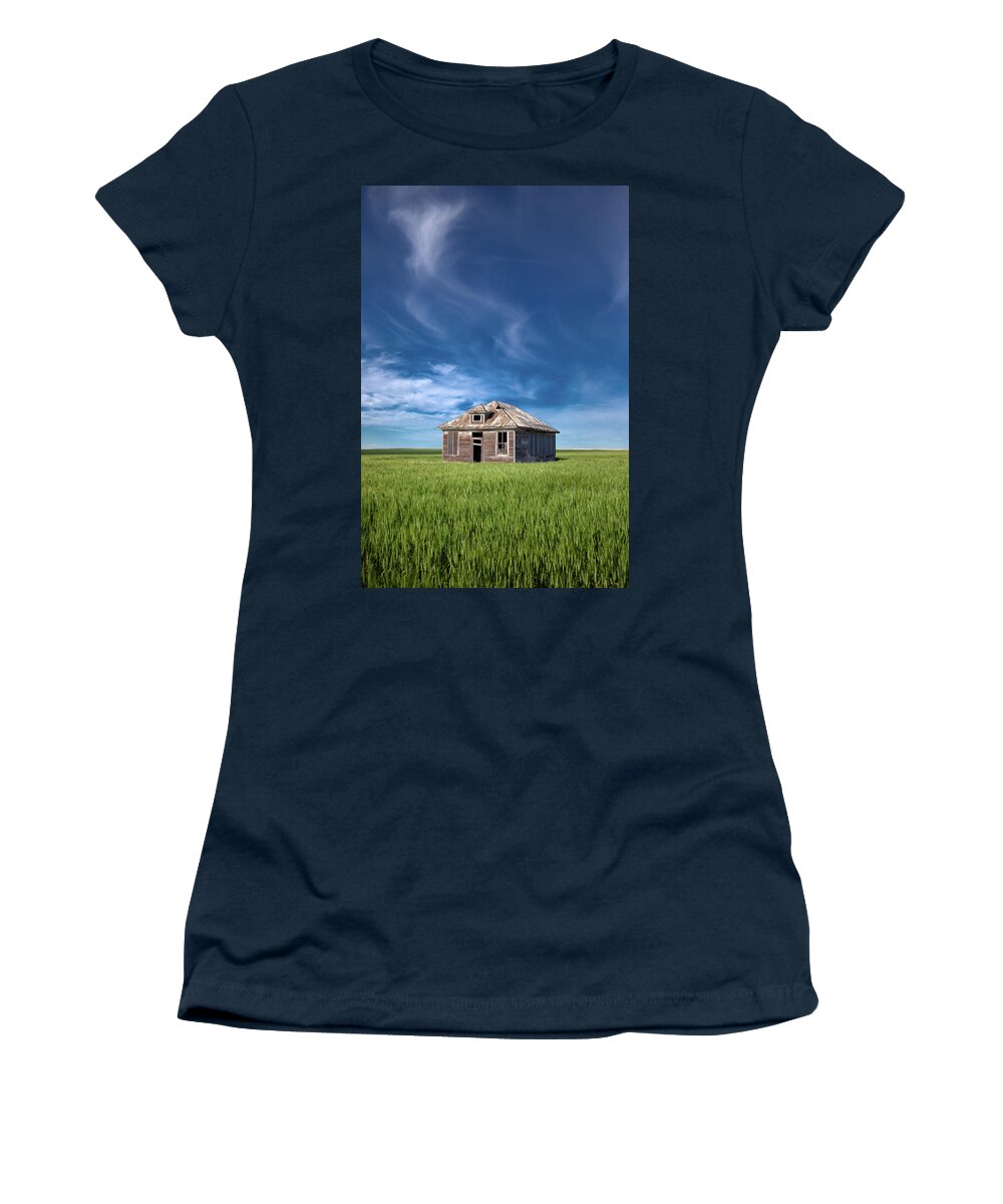 House Women's T-Shirt featuring the photograph Homestead and Wheat by Todd Klassy