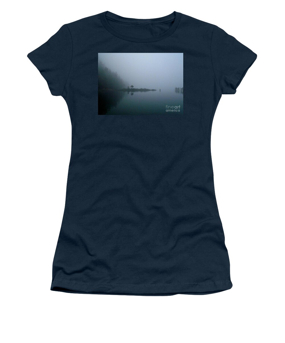 Hornby Island Women's T-Shirt featuring the photograph Hornby Island Fog by John Lyes
