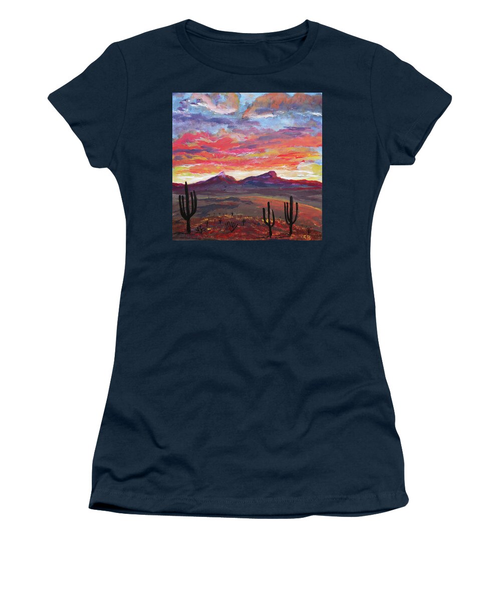 Arizona Women's T-Shirt featuring the painting How I see Arizona by Chance Kafka