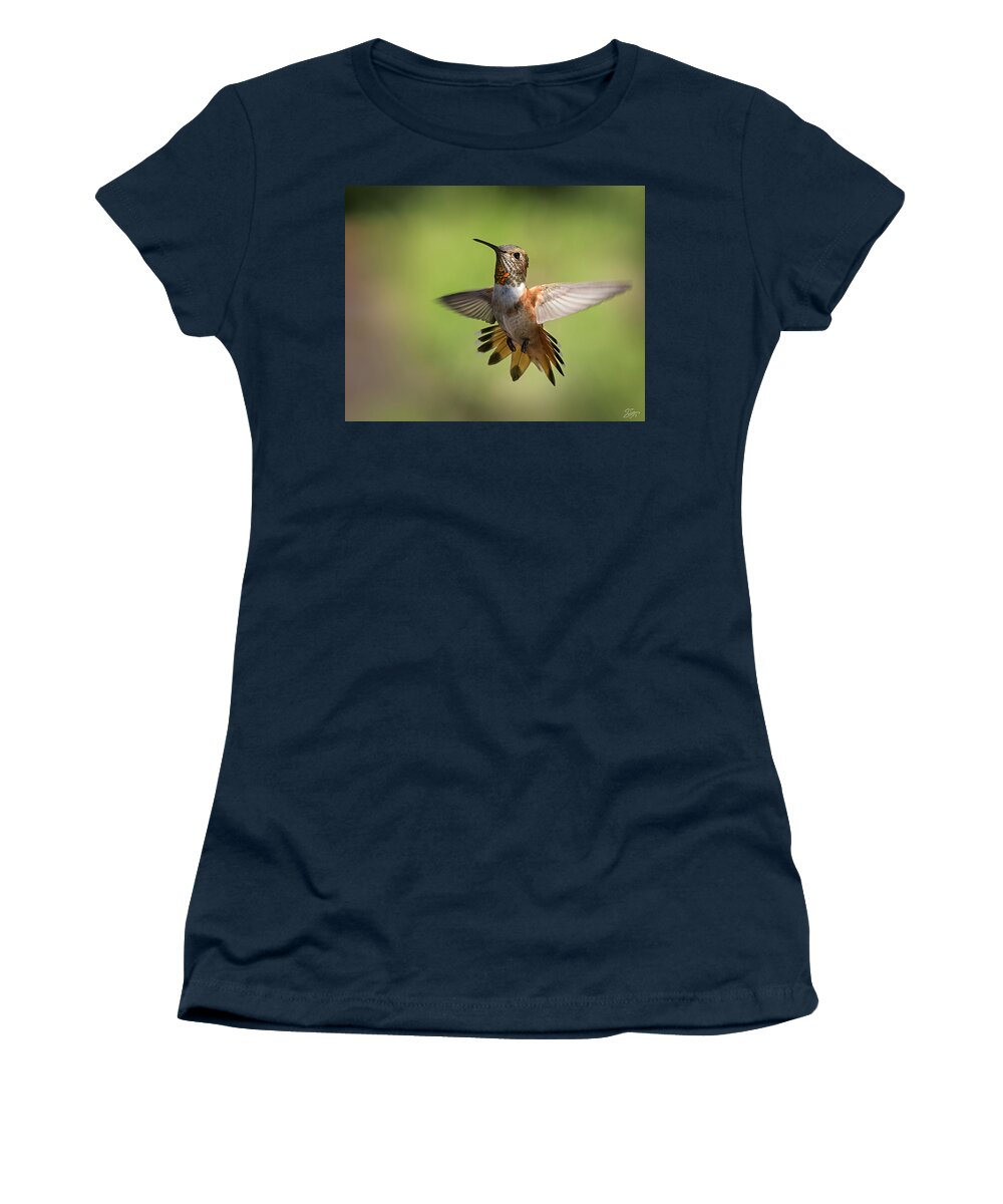 Hummer Women's T-Shirt featuring the photograph Hummingbird 6 by Endre Balogh