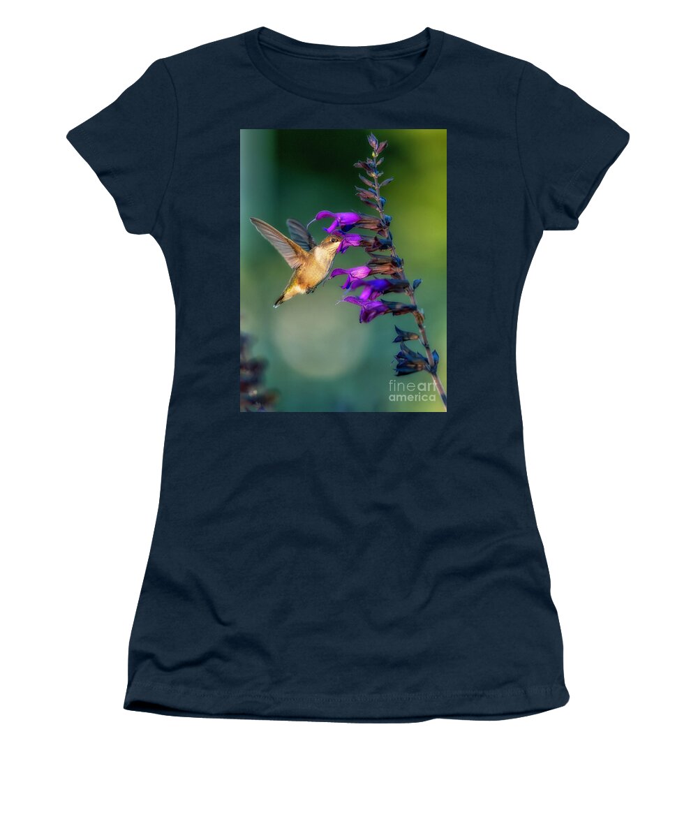 Hummingbird Women's T-Shirt featuring the photograph Hummingbird by Bill Frische