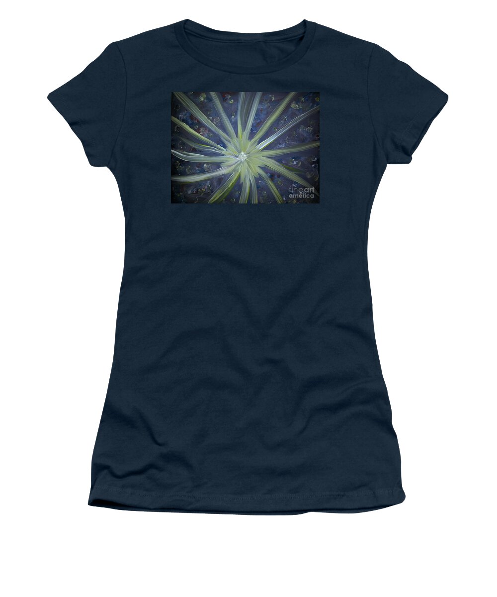 Abstract Women's T-Shirt featuring the painting I Am by Myrtle Joy