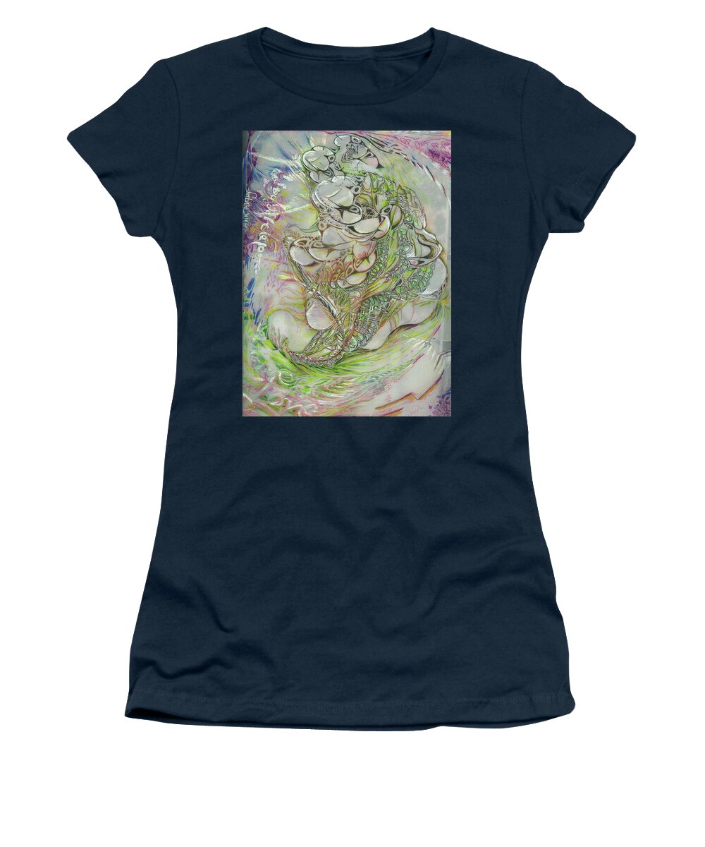 Vellum Women's T-Shirt featuring the painting I am of the sky by Jeremy Robinson
