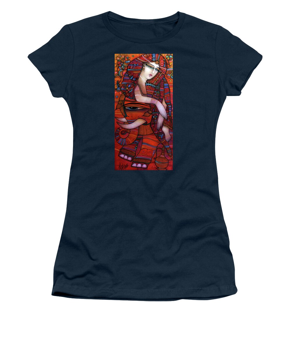 Albena Women's T-Shirt featuring the painting Indian dreams by Albena Vatcheva