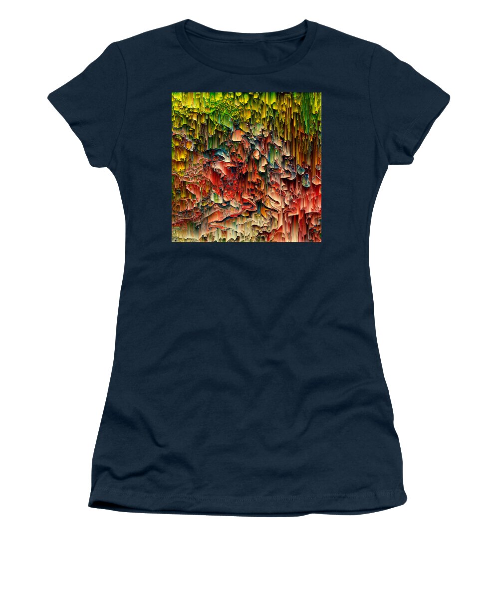 Glitch Women's T-Shirt featuring the digital art Intriguing - Pixel Art by Jennifer Walsh