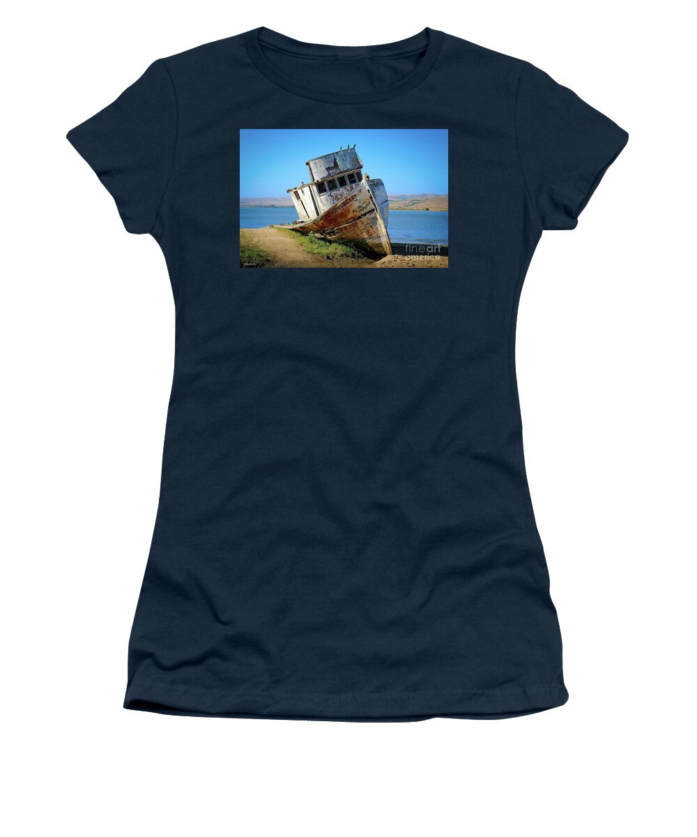 Inverness Shipwreck Women's T-Shirt featuring the photograph Inverness Shipwreck by Veronica Batterson